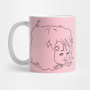 Poodle Girl Lines Mug